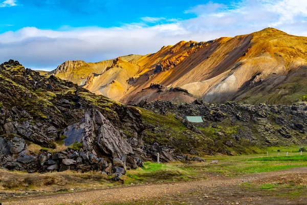 Zomer Landschap Van Prachtige Berg Bij Landmannalaugar Highlands Ijsland — Stockfoto