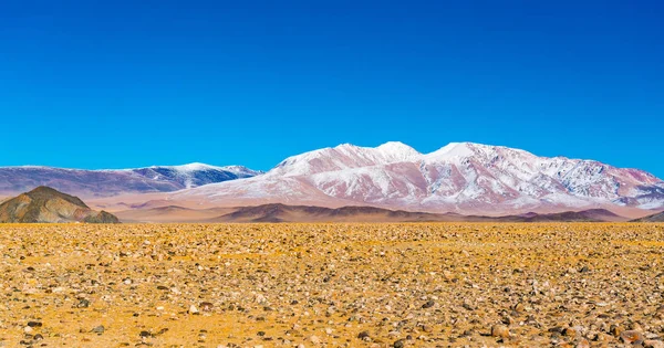 Herbstlandschaft Der Westlichen Mongolei Mit Dem Wunderschönen Schneeberg Und Einer — Stockfoto