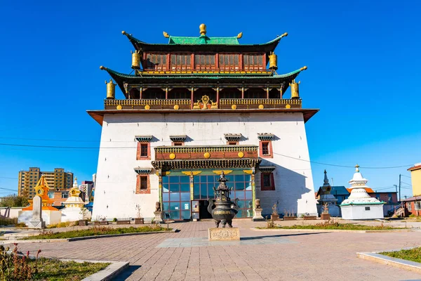 Gandantegchinlen Monastery Mongolian Buddhist Monastery Ulaanbaatar Mongolia — Stock Photo, Image