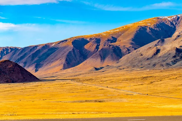 Malerische Landschaft Der Westlichen Mongolei Mit Dem Highway Pass Durch — Stockfoto