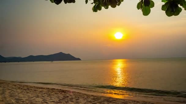 Vista Puesta Sol Playa Pataya Tailandia Time Lapse — Vídeos de Stock