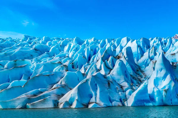 Vzor tvaru ledovcem z ledovce Grey v Torresě del Paine nati — Stock fotografie