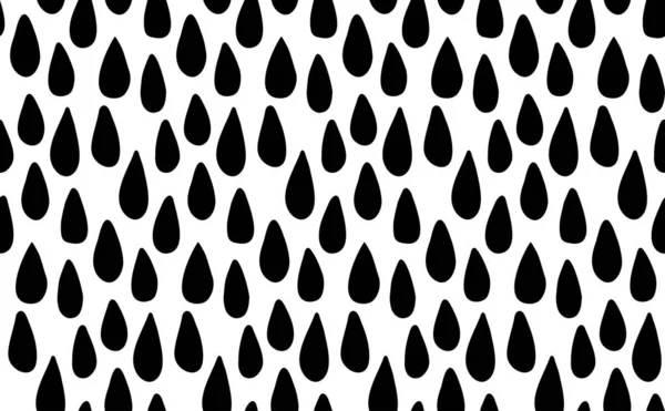 Modèle Gouttes Noires Texture Sans Couture Avec Des Taches Dessinées — Image vectorielle