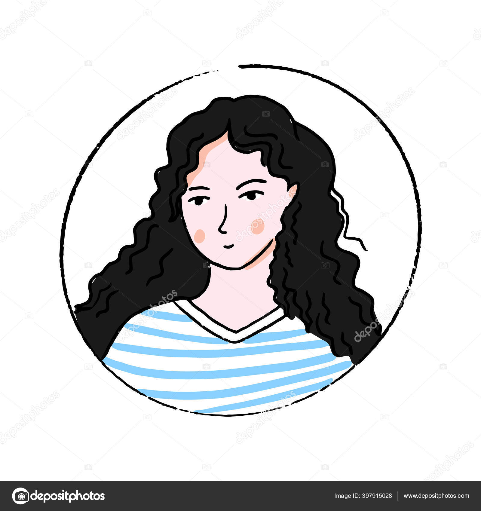 Perfil de usuário Feminino, cabelos compridos, rosto, mão, pessoas