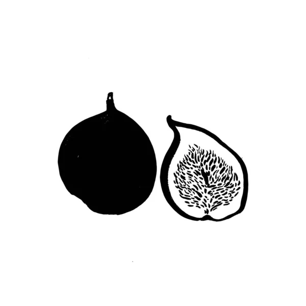Higos Fruta Sobre Fondo Blanco — Archivo Imágenes Vectoriales