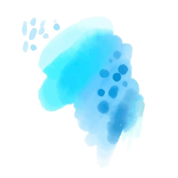 Синий Голубой Акварели Текстуры Векторный Фон Кистью Промывки Художественный Фон — стоковый вектор