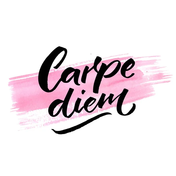 Carpe Diem Λατινική Φράση Σημαίνει Αδράξτε Την Ημέρα Απολαύστε Στιγμή — Διανυσματικό Αρχείο