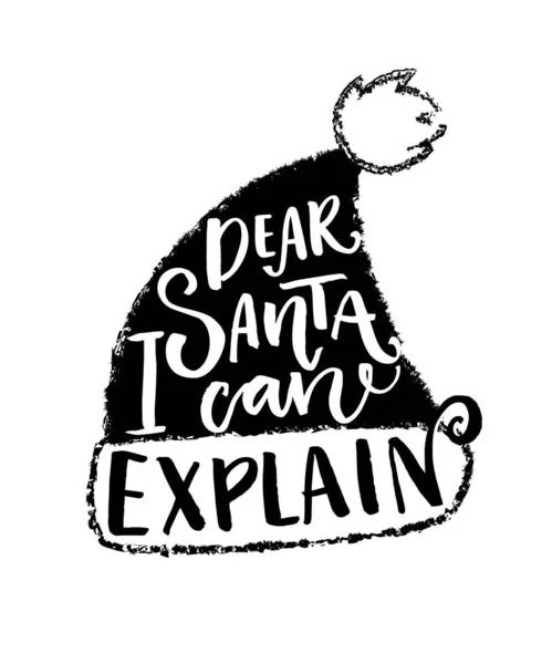 Sevgili Noel Baba Açıklayabilirim Tişörtler Tebrik Kartları Için Komik Bir — Stok Vektör