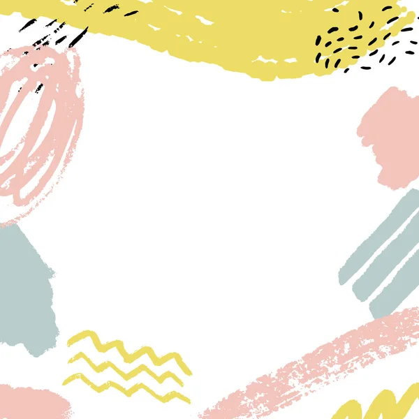 Мінімалістичний Фон Мазками Пензля Мальована Текстура Рук Білими Пастельними Рожевими — стоковий вектор