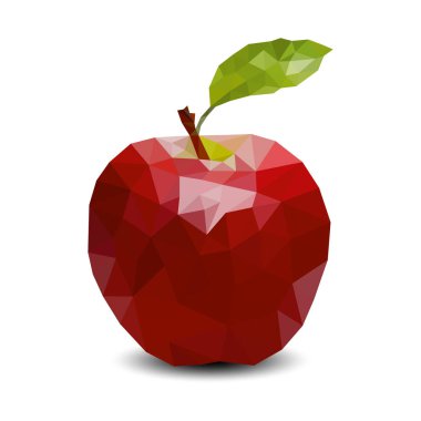 üçgen kırmızı elma