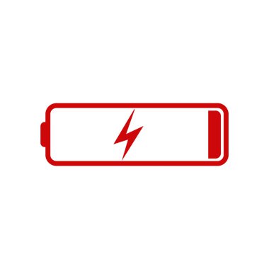 Low energy battary icon vector clipart