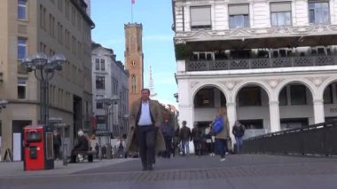 Hareket zaman atlamalı: şehir Hamburg (Almanya), Rathausmarkt yakın sahnede