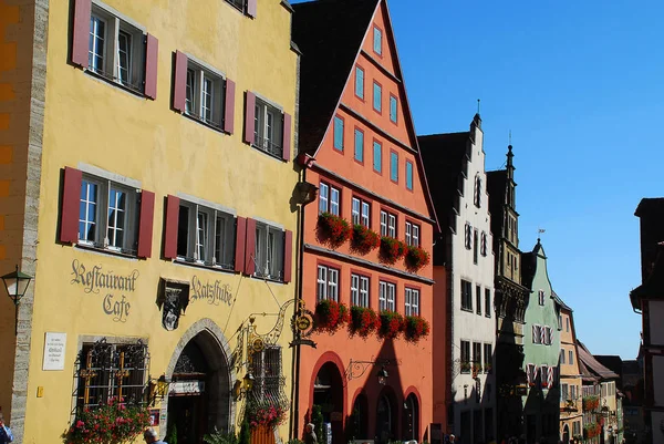 Rothenburg Der Tauber Germania Piazza Del Mercato Rothenburg Punto Riferimento — Foto Stock