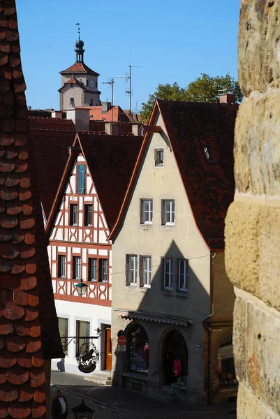 Edifici Rothenburg Der Tauber Comune Tedesco Del Distretto Ansbach Mittelfranken — Foto Stock