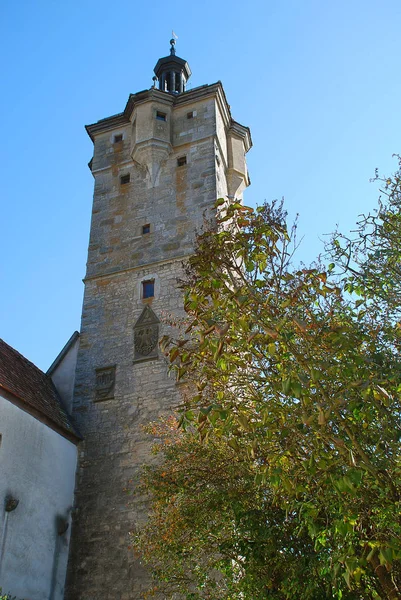 Wieża Nazwie Klingen Brama Niemiecki Klingentor Rothenburg Der Tauber Niemcy — Zdjęcie stockowe