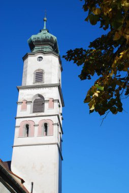 Kilise St. Stephan, Pazar Meydanı., Lindau, Bodensee, Almanya. Kasaba parish Kilisesi civarında 1180 inşa edildi ve birkaç kez mevcut görünümünü Rokoko döneminde adapte oldu