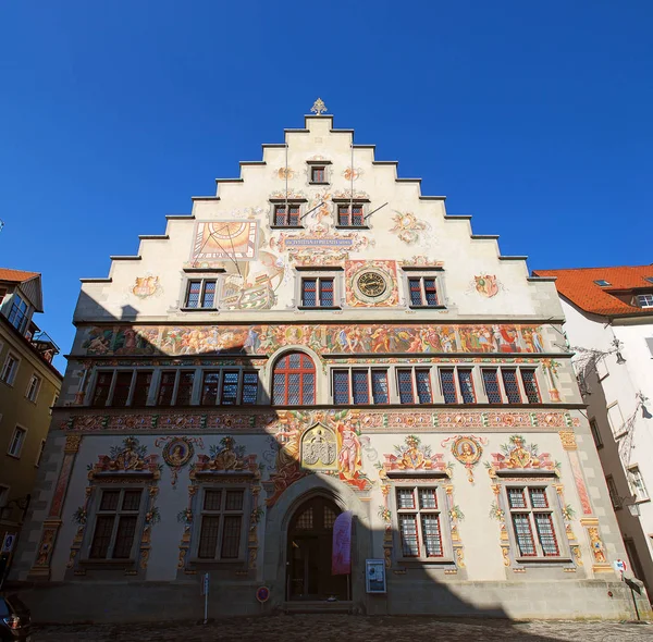 Sul Retro Del Vecchio Municipio Lindau Bodensee Germania Vecchio Municipio — Foto Stock