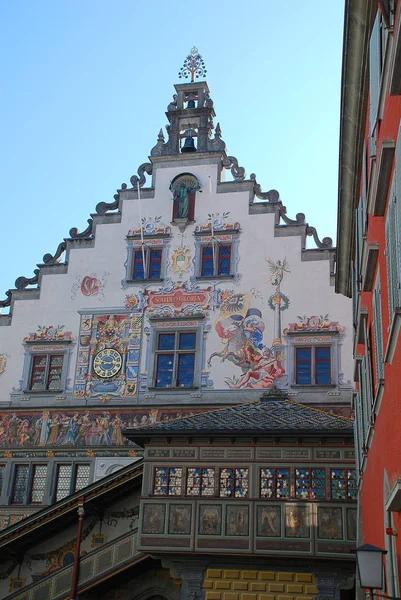 Első Régi Városháza Lindau Bodensee Németország Régi Városháza Lindau 1436 — Stock Fotó
