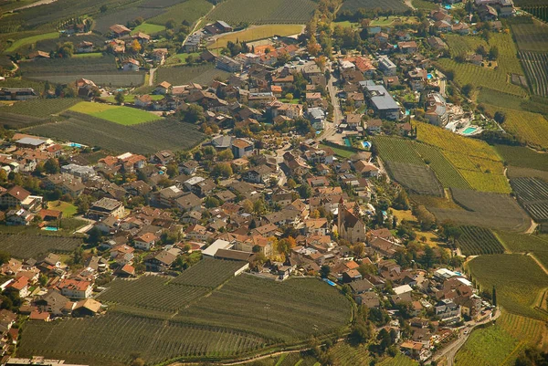 Veduta Aerea Del Tirolo Tedesco Dorf Tirol Vicino Merano Alto — Foto Stock