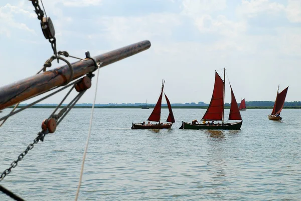 Traditional Sailing Boats Zeesenboot Wustrow Fischland Germany Zeesenboot Множественное Число — стоковое фото