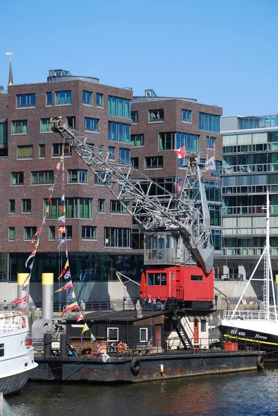 Hafencity: Sandtorhafen, Hamburgo, Alemanha — Fotografia de Stock