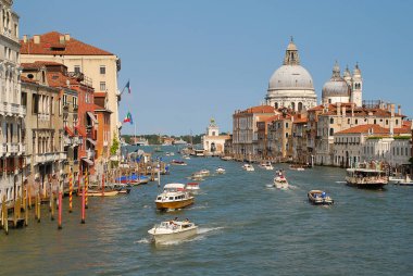 Academia Köprüsü'nden Venedik, İtalya'daki Büyük Kanal Manzarası