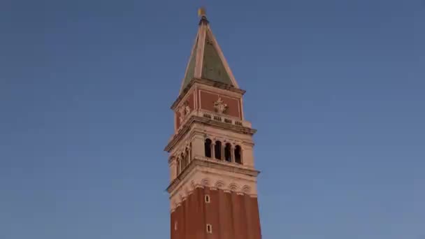 Piazza San Marco Mit Dem Glockenturm Des Campanile Campanile San — Stockvideo