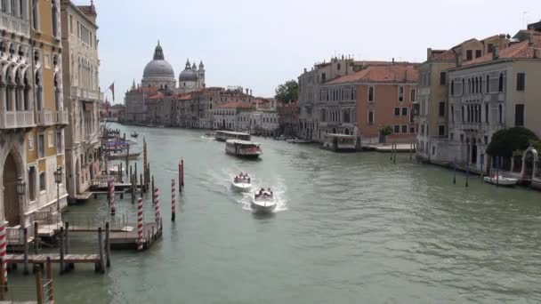 Vue Grand Canal Venise Italie Depuis Pont Académie Temps Réel — Video