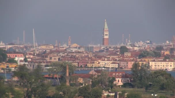 Venetië Italië Real Time Uitzicht Vanaf Een Cruiseschip Die Lagune — Stockvideo