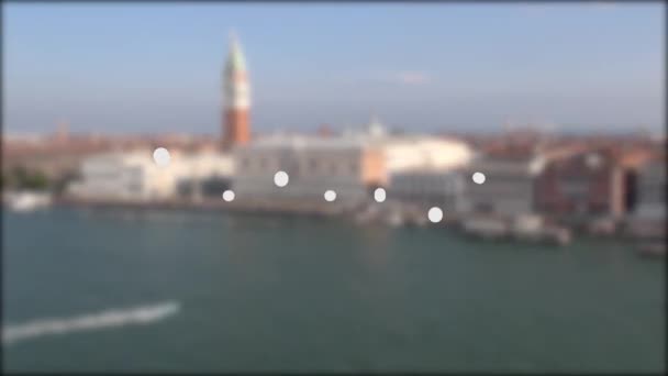 Filmtitel Opener Venedig Text Spanischer Sprache — Stockvideo