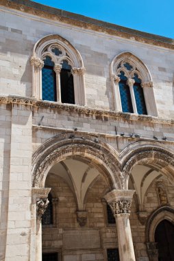 Dubrovnik Hırvatistan 'daki Rektörlük Sarayı' nın dış cephesi