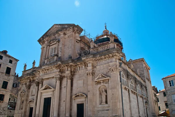 Catedral de Dubrovnik, Croacia, en el casco antiguo de la ciudad — Foto de Stock