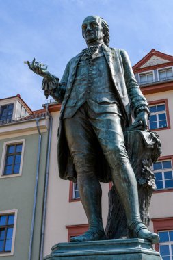 Weimar, Thuringia, Almanya: Alman şair ve editör Christoph Martin Weiland (1733-1813) anıtı)