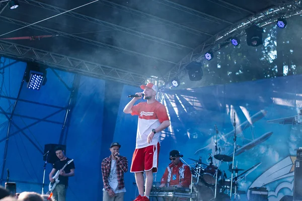 Concerto do artista ucraniano de rap Yarmak 27 de maio de 2018 no festival em Cherkassy, Ucrânia — Fotografia de Stock