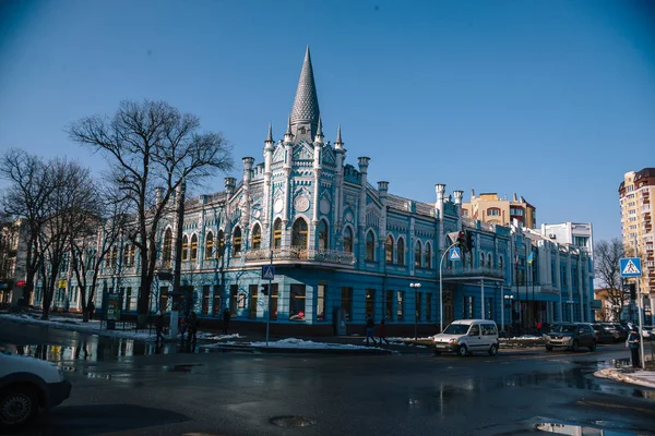 Şehir Mart manzara. Cherkassy, Ukrayna, 24 Mart 2018