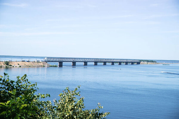Dnepr River. On a summer sunny day. Cherkassy.