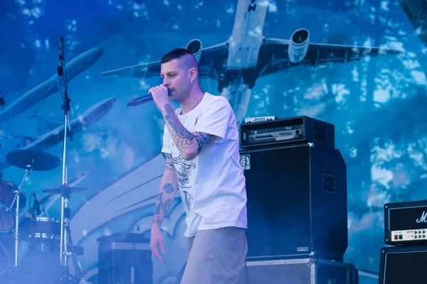 Concierto del artista de rap ucraniano Yarmak mayo 27, 2018 en el festival en Cherkassy, Ucrania — Foto de Stock