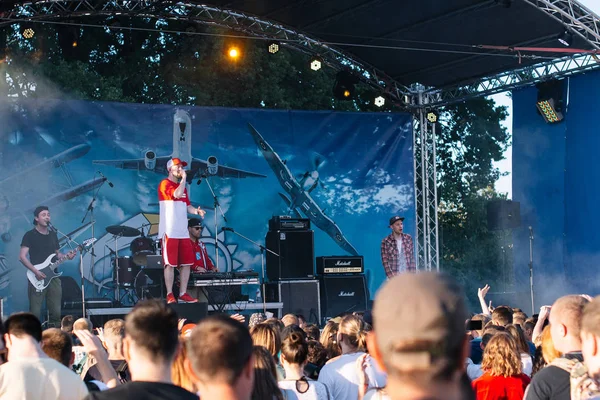 Koncert ukrajinské rapper Yarmak 27. května 2018 na festivalu v Cherkassy, Ukrajina — Stock fotografie