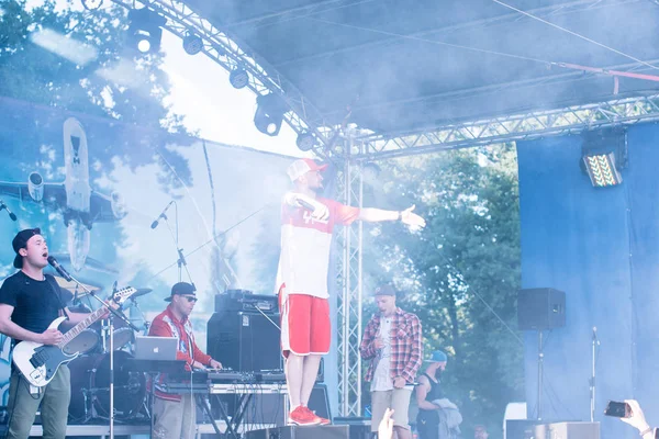 Koncert ukrajinské rapper Yarmak 27. května 2018 na festivalu v Cherkassy, Ukrajina — Stock fotografie