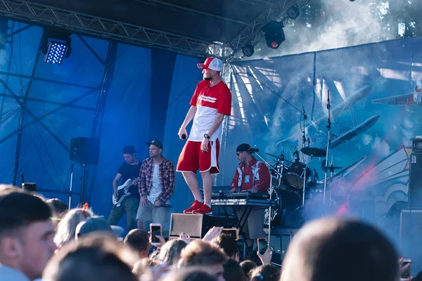 Concerto do artista ucraniano de rap Yarmak 27 de maio de 2018 no festival em Cherkassy, Ucrânia — Fotografia de Stock