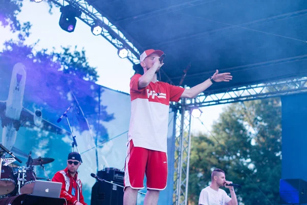 Concerto do artista ucraniano de rap Yarmak 27 de maio de 2018 no festival em Cherkassy, Ucrânia — Fotografia de Stock