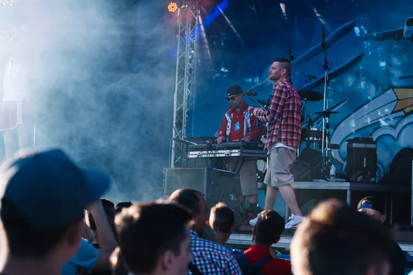 Concierto del artista de rap ucraniano Yarmak mayo 27, 2018 en el festival en Cherkassy, Ucrania — Foto de Stock