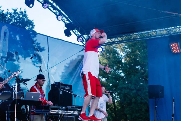 Koncert ukrajinské rapper Yarmak 27. května 2018 na festivalu v Cherkassy, Ukrajina — Stock fotografie