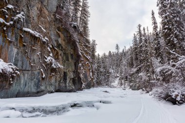 Bahar dağı manzarası. Seyahat kavramı 