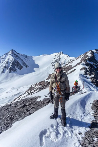 Montagna Kirghizistan Campeggio Turistico Con Tenda Montagna — Foto Stock