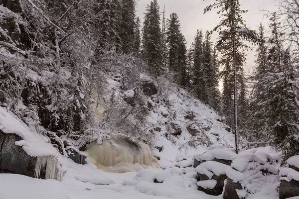 Otoño Hielo Invierno Día Soleado Ural —  Fotos de Stock