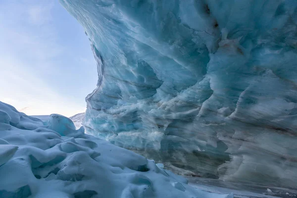 Cascada Congelada Las Montañas — Foto de Stock
