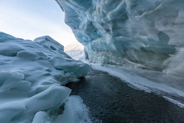 Río Glaciar Las Montañas — Foto de Stock