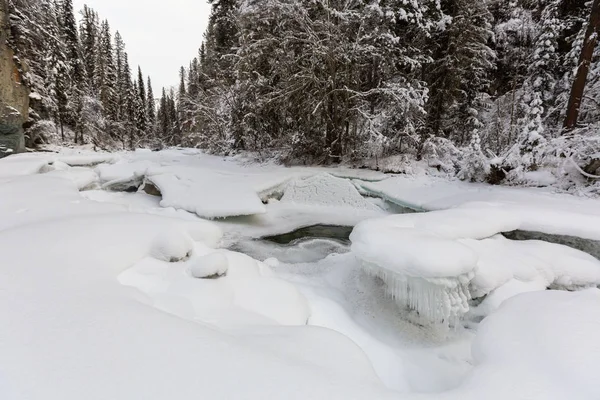 Paisaje Invernal Con Nieve Árboles —  Fotos de Stock