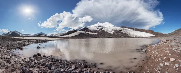 Krajobraz Górski Elbrus Kaukaskie Góry Wycieczka Góry Wspinaczka — Zdjęcie stockowe